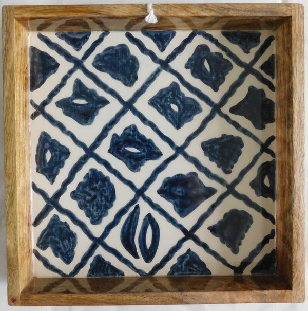 Dienblad Mangohout blauw