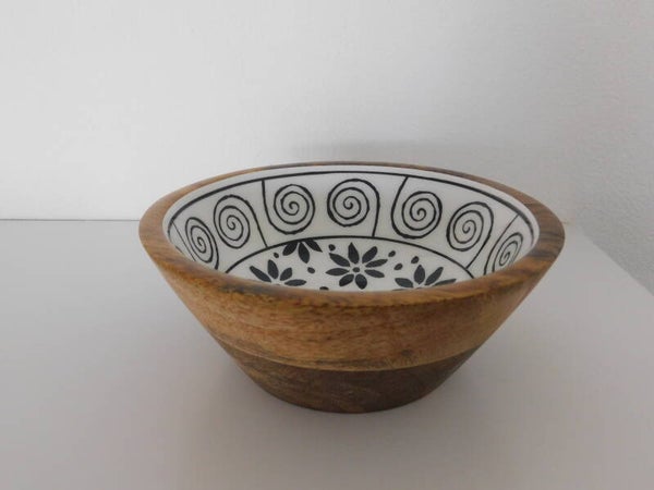 Schaaltje rond zwart/wit(⌀15cm)