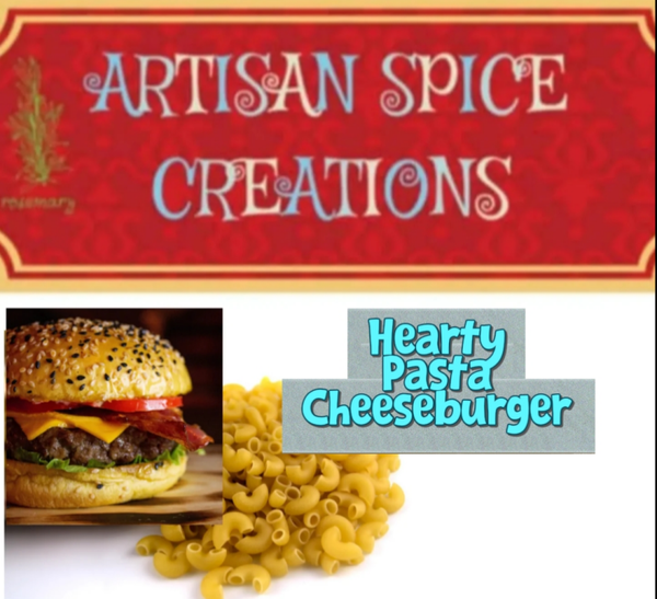 hearty pasta cheeseburger