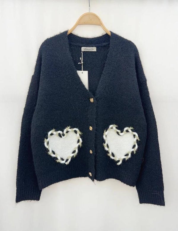 Cardigan cuori