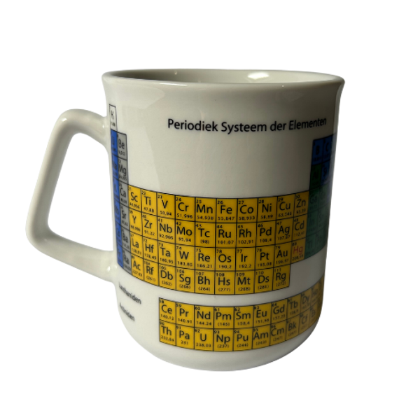 Beker met periodiek systeem porcelein