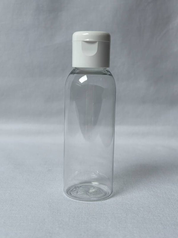 Flesje 50 ml transparant met klapdop 100 stuks