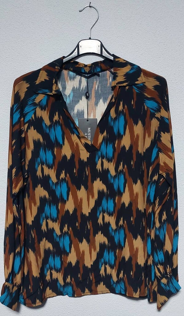 Shirt bruin blauw