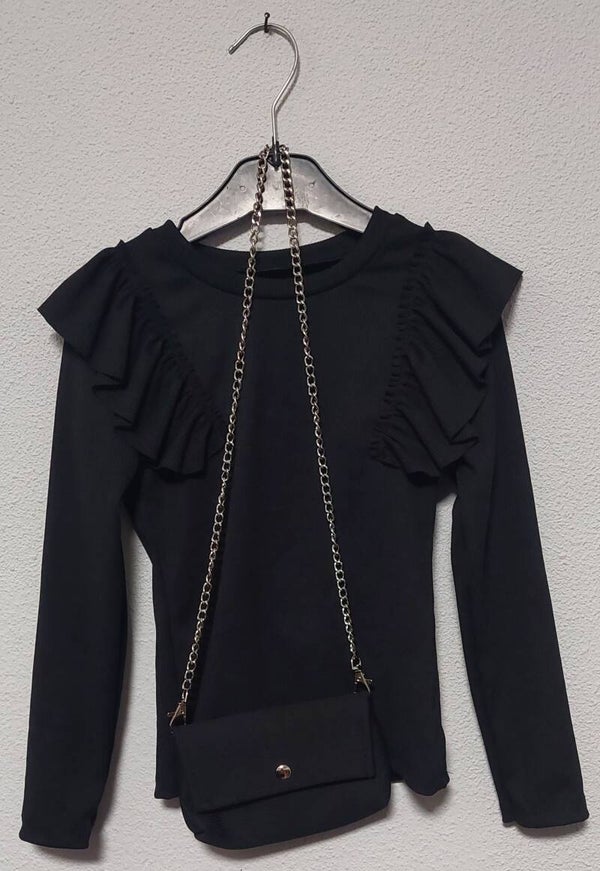 Zwart shirt incl tasje