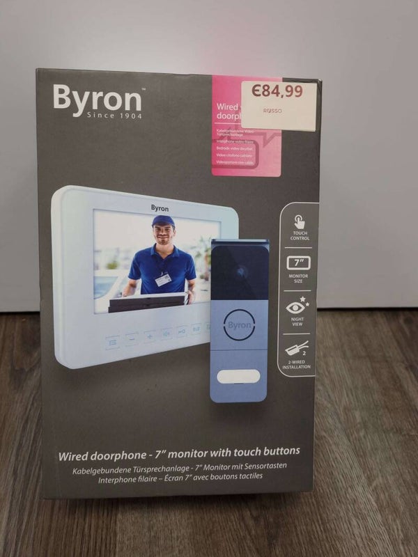 Byron Bedraade Deur Telefoon 7 inch monitor met Touch Knoppen