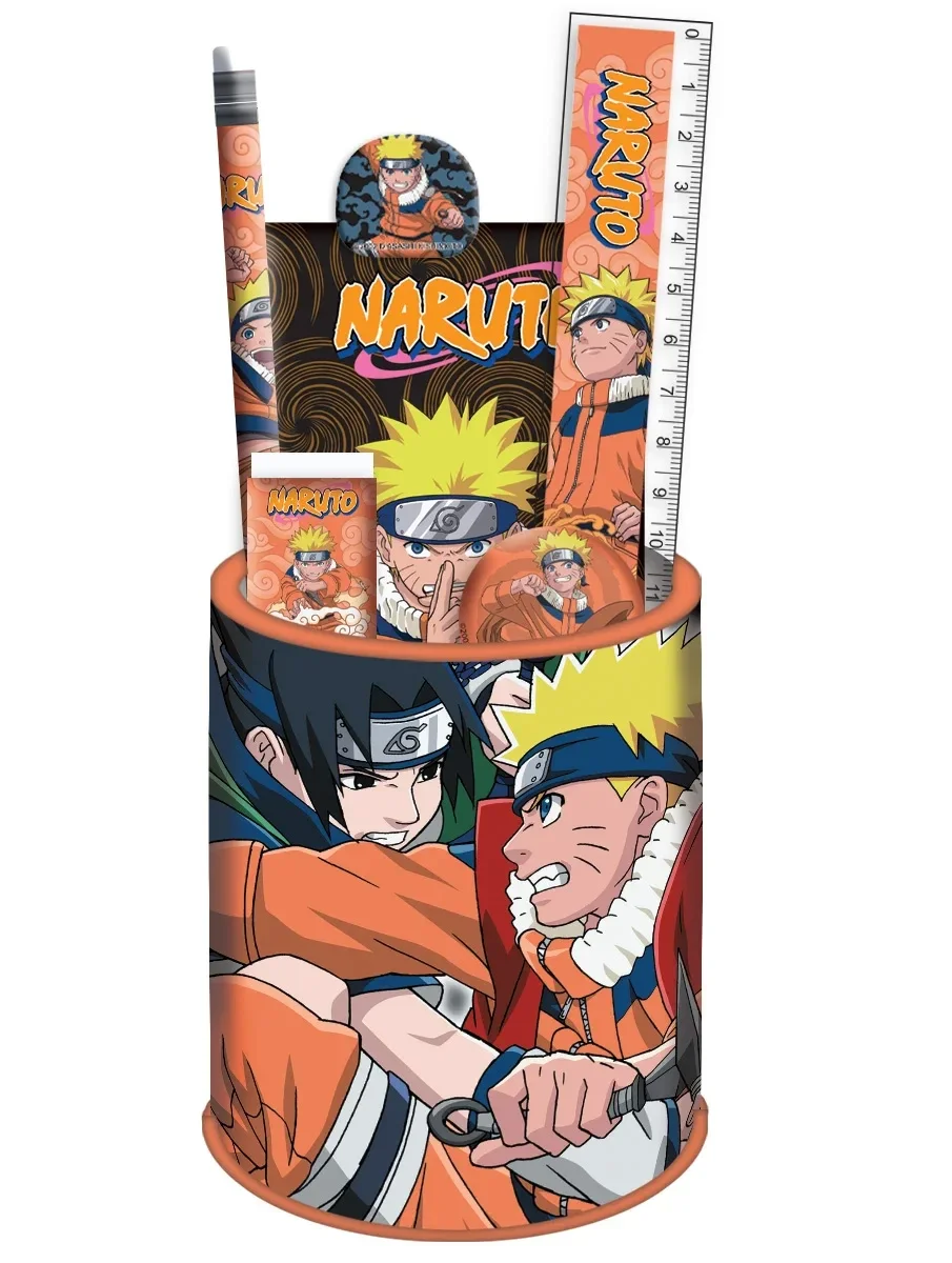 NARUTO - Stationery Set + Pencil Pot - 7pc.