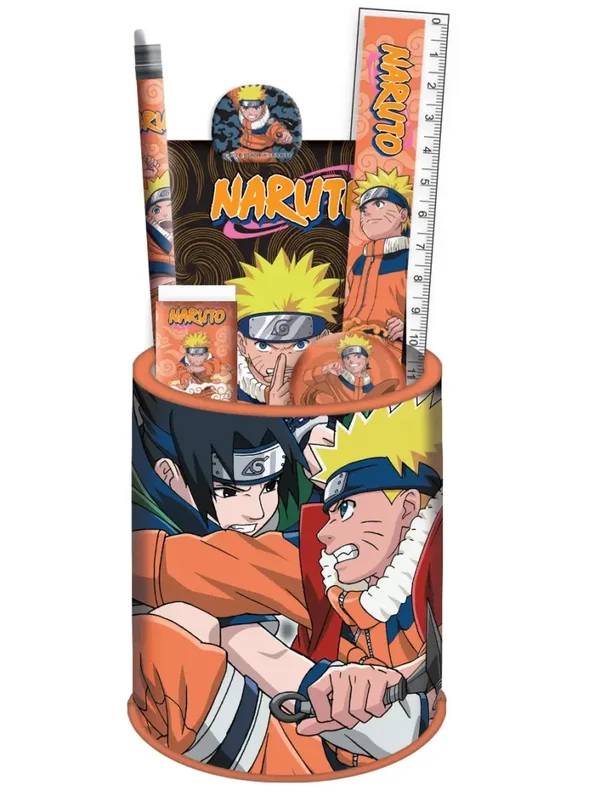 NARUTO - Stationery Set + Pencil Pot - 7pc.