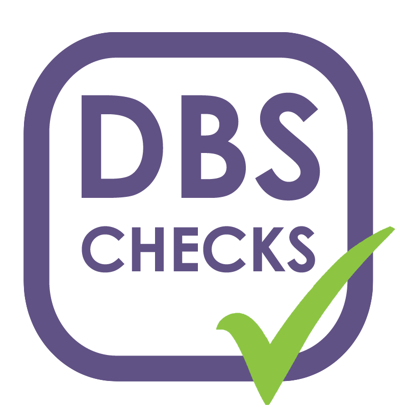 Logo showing DBS checks with a green tick