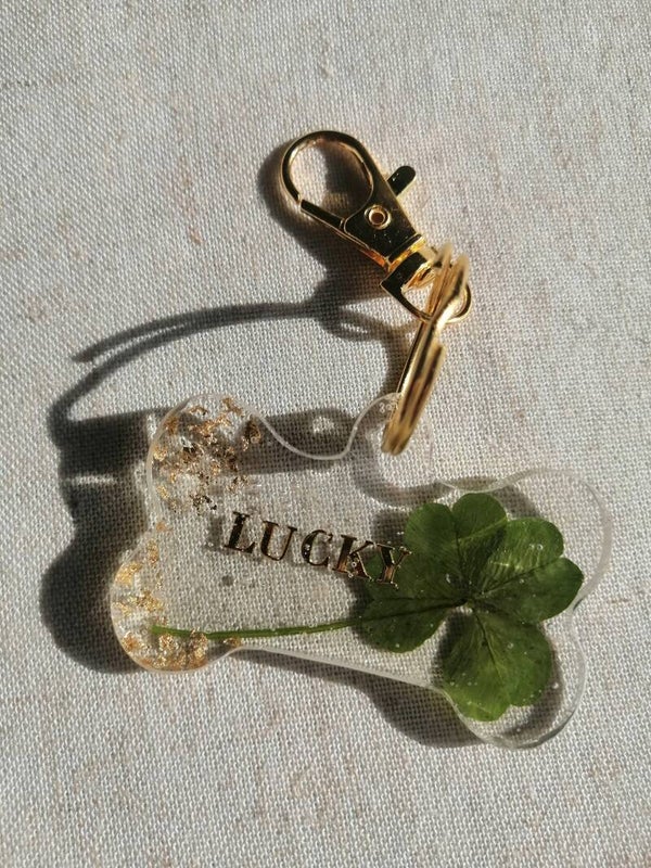 Médaille Os  Trèfle   / Bois / Nature