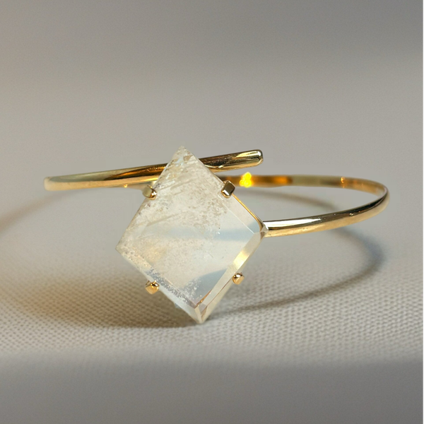 Gold bangle bergkristal 2