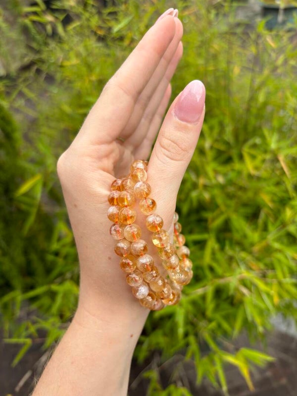 Citrien kogelarmband