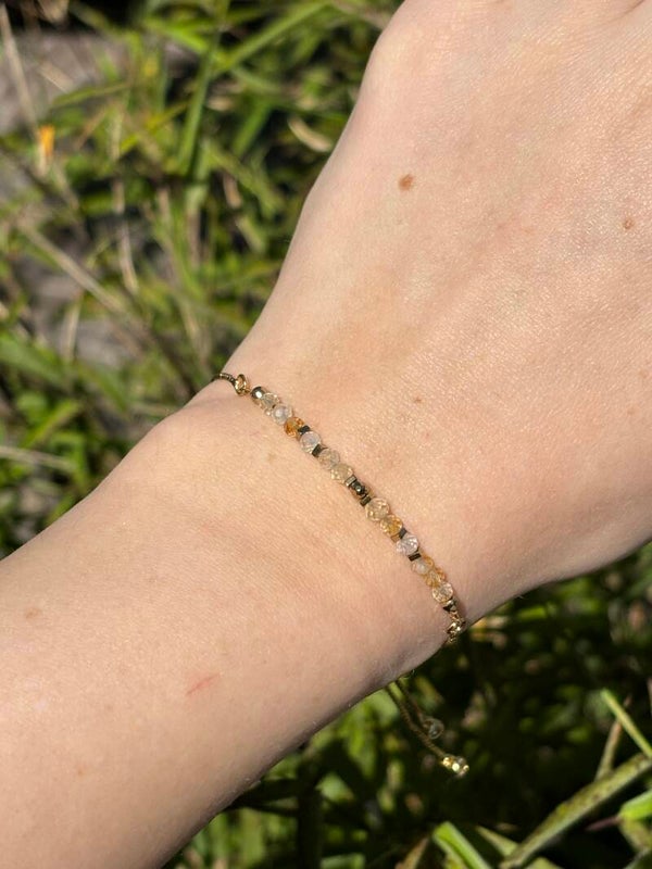 Citrien armband goud