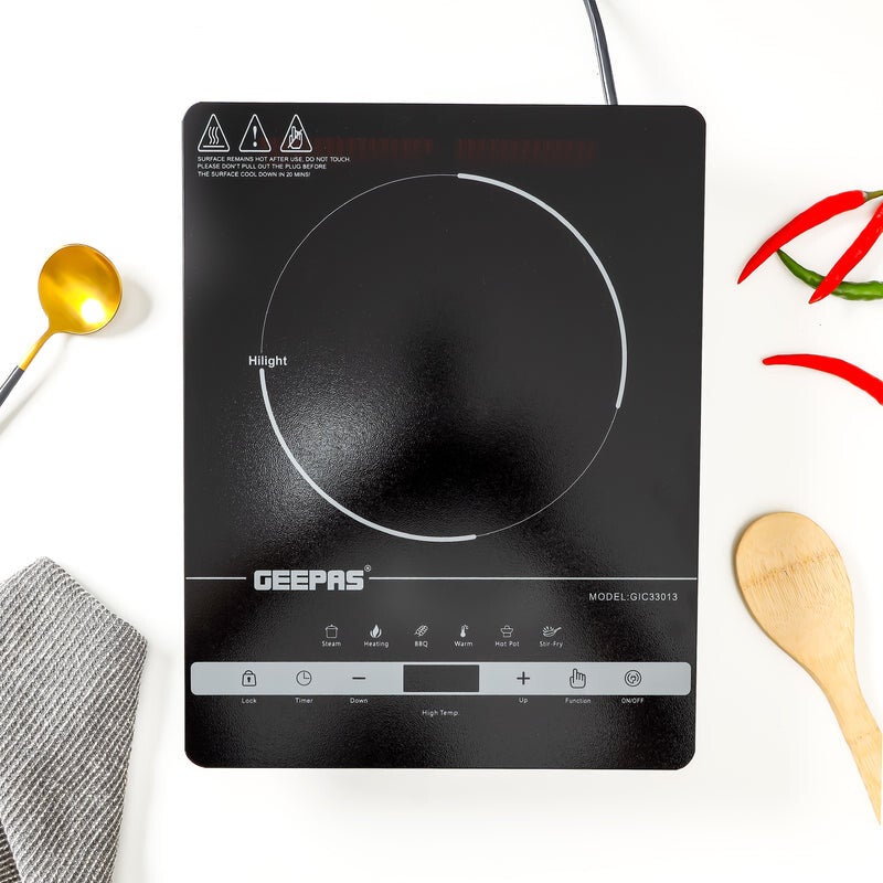 GEEPAS DIGITAL INFRARED COOKER GIC33013 |2000W CERAMIC HEATING ELEMENT| TOUCH CONTROL| LED DISPLAY| 10 ADJUSTABLE POWER LEVELS| TIMER, SAFETY PROTECTION| 2 YEARS WARRANTY