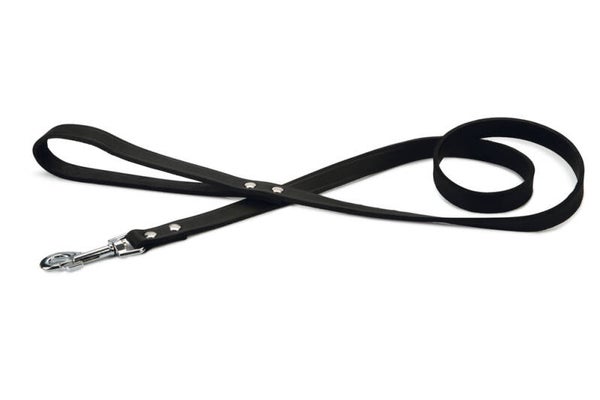 Beeztees Leren Hondenriem Geniet zwart 130x20 mm