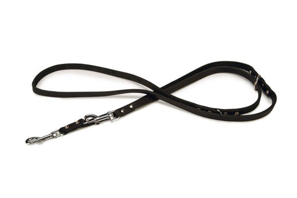 Beeztees Leren Trainingslijn zwart 200x12 mm