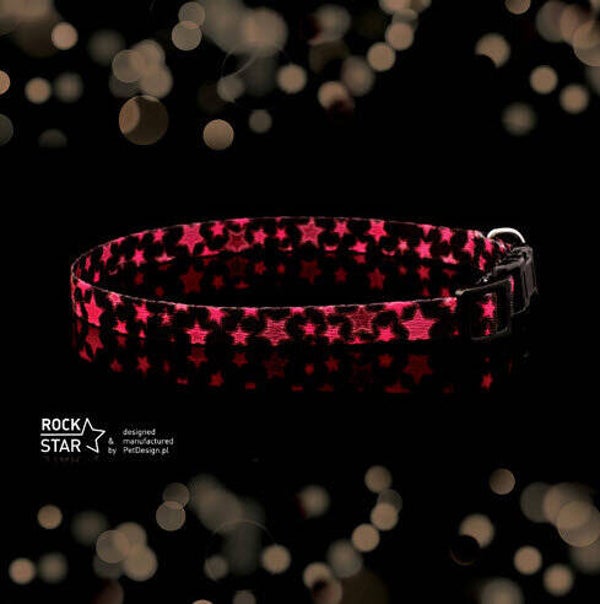 Nylon Halsband Rock Star Red