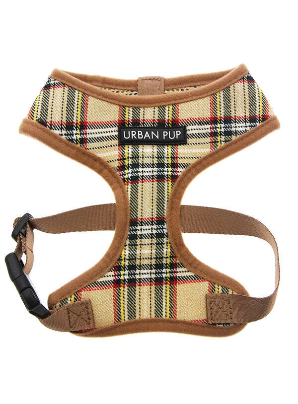 UrbanPup Beige Tartan Harness 38-45 cm M