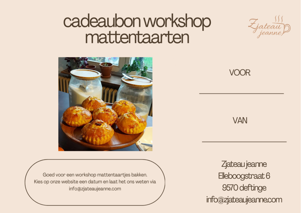 Cadeaubon Mattentaarten bakken