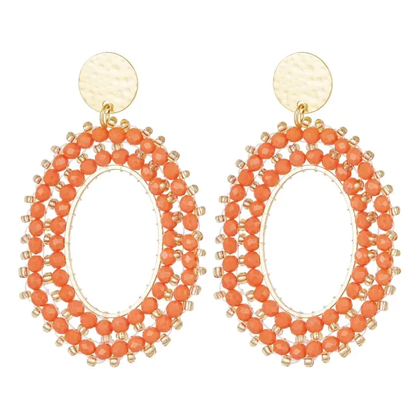 Oorbellen Coral boho