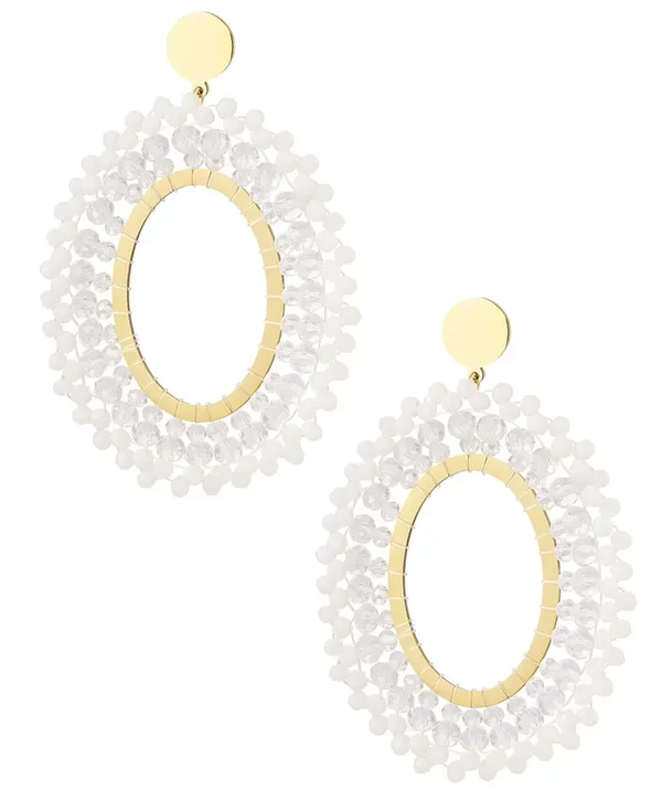 Oorbellen Bohemian White