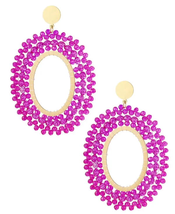 Oorbellen Bohemian Fuchsia