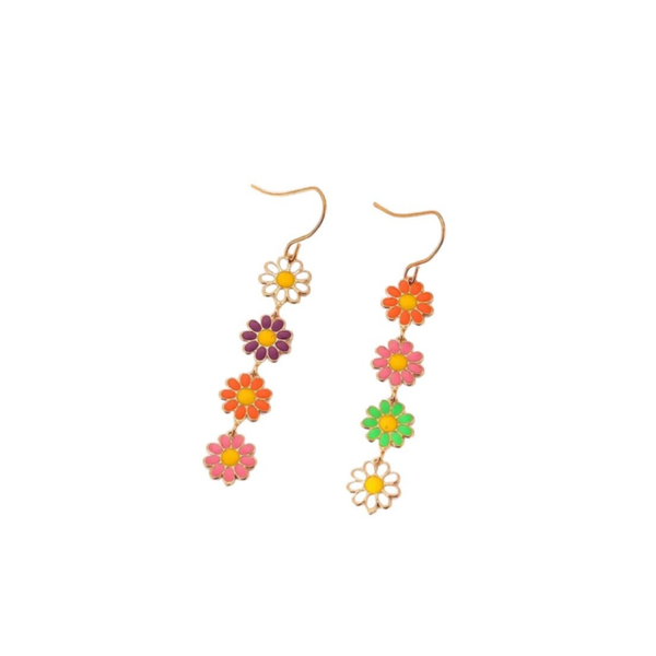 Oorbellen Zonnebloem multikleur