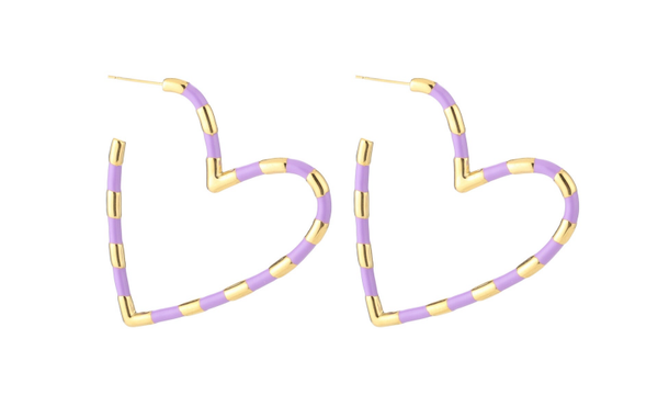 Oorbellen NINA purple