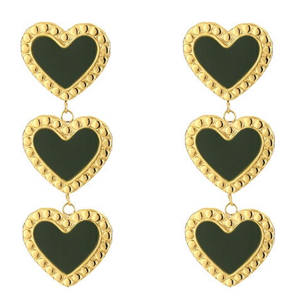 Oorbellen Green hearts