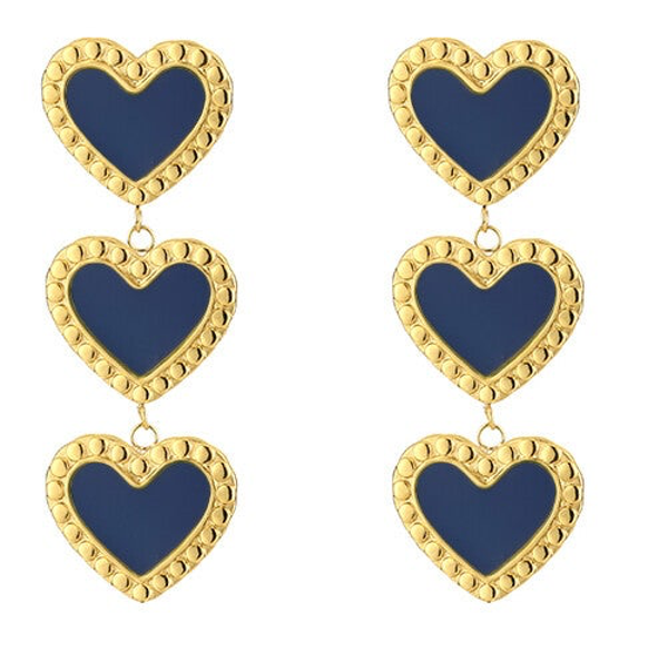 Oorbellen Blue hearts