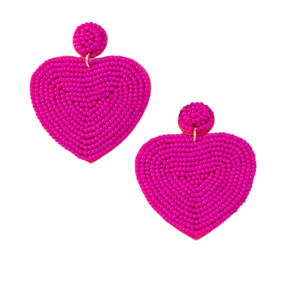Oorbellen Fuchsia heart