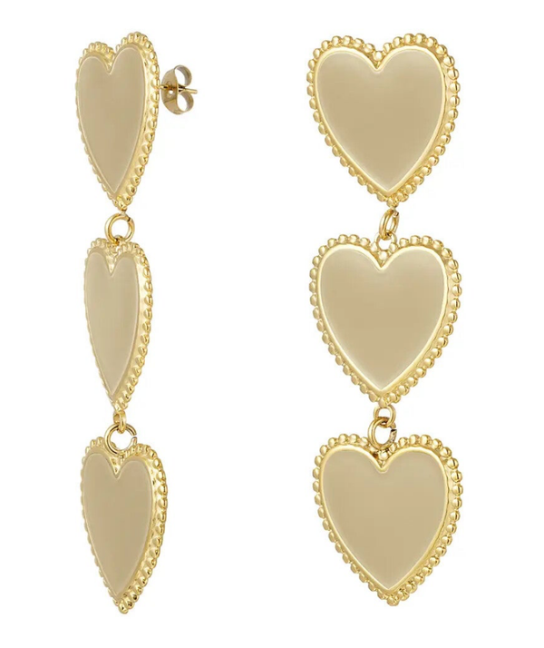 Oorbellen Beige hearts