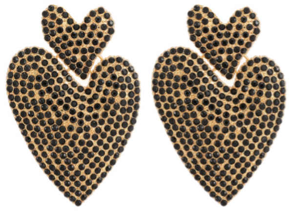 Oorbellen BLACK HEART