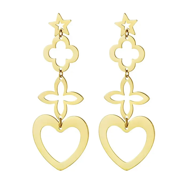 Oorbellen Falling heart