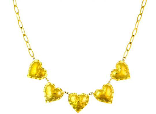 Ketting Statement 5 hearts