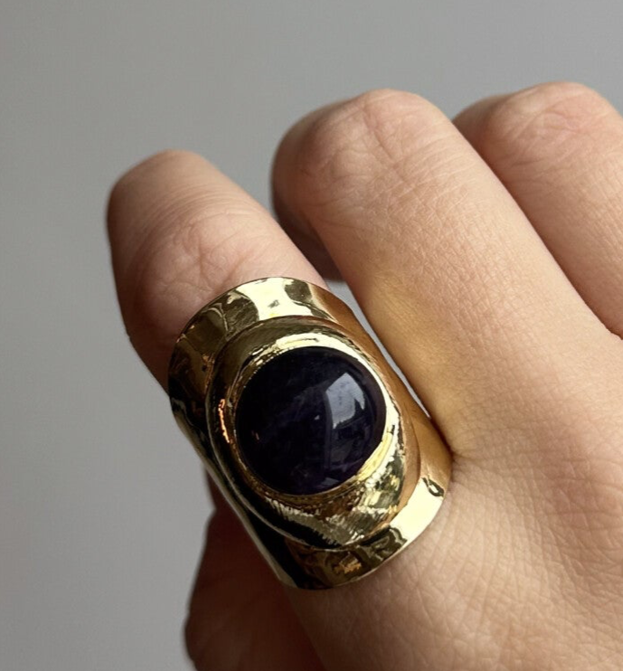 Ring Natuursteen Paars