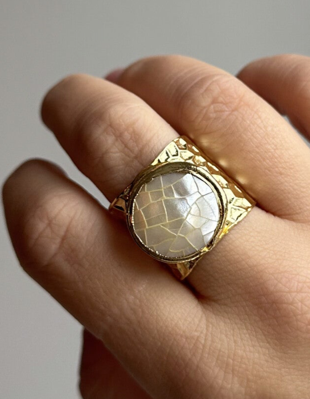 Ring Natuursteen Wit