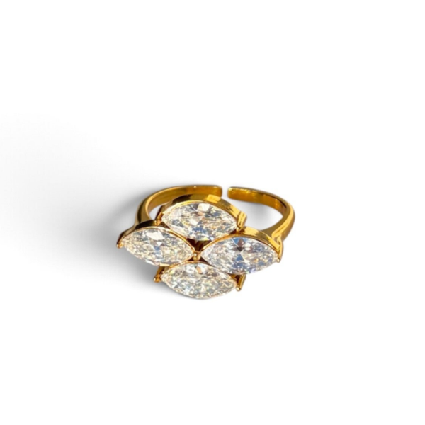 Marquise Diamond Cluster Ring