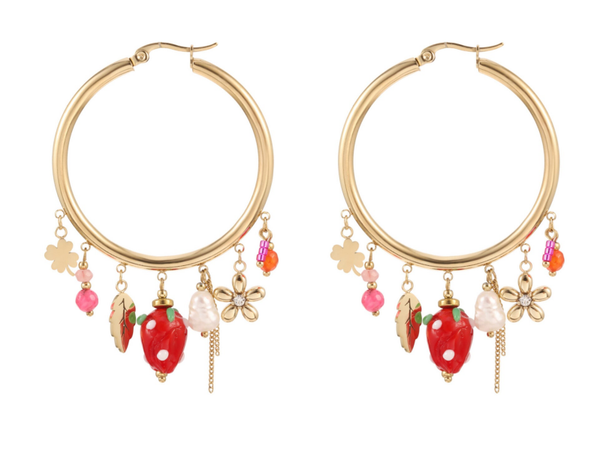 Oorbellen Summer strawberry