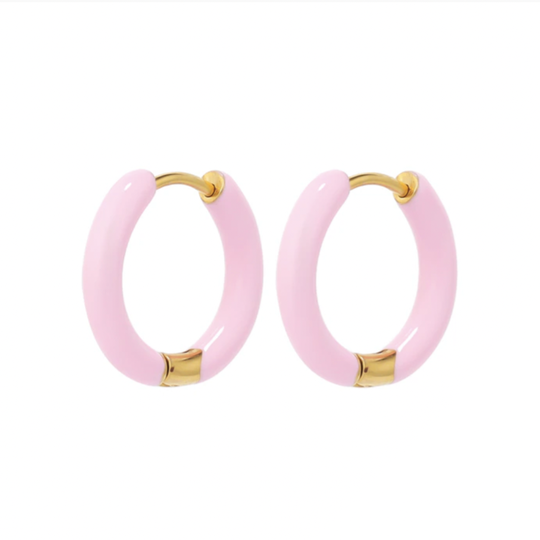 Oorbellen Light Pink cirkel