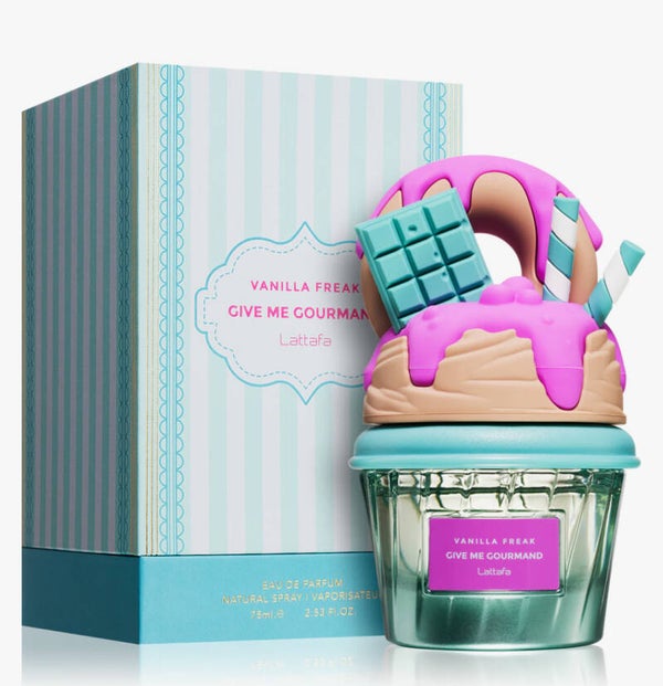 VANILLA FREAK GIVE ME GOURMAND-Lattafa Perfumes es una fragancia femenina oriental-vainilla
