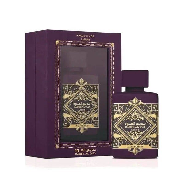 BADEE AL OUD AMETHYST UNISEX -Lattafa fragancia oriental amaderada, lujosa y sofisticada