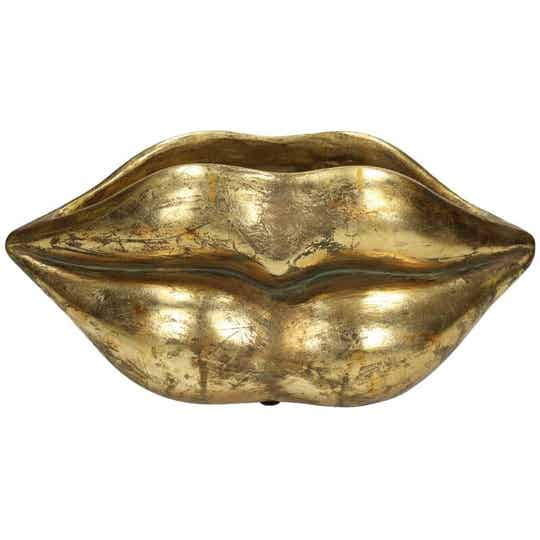 Bloempot  Gouden Lips  37x14x17cm