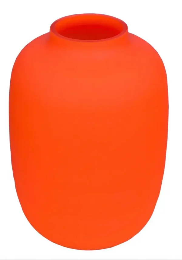 Oranje Vaas – 35 cm | Neon Glazen Vaas Oranje – Arctic Collectie