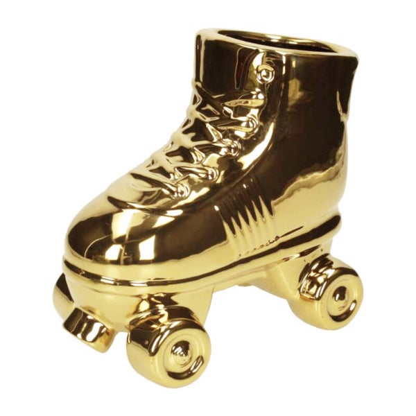 Planter Rollerskate -  Goud - 22 X 13 x 20