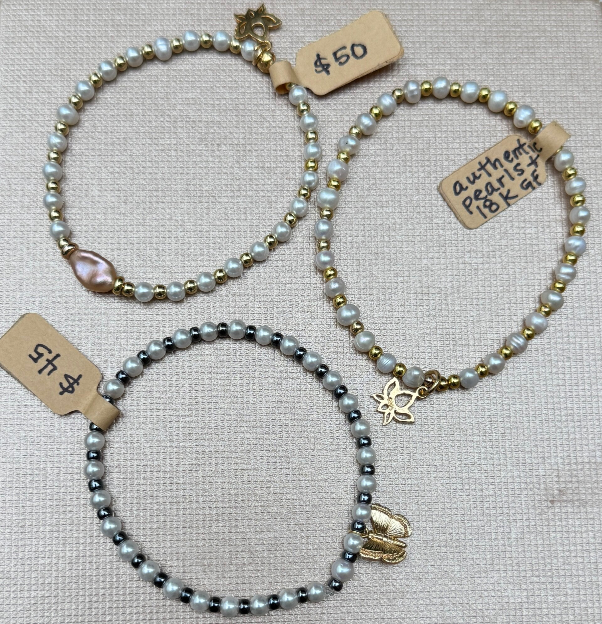 Baby pearls, all the way round….