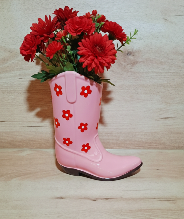 DOIY Vase Stiefel rosa