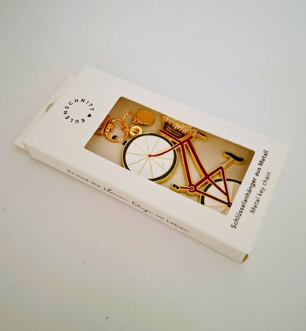 Schlüsselanhänger Eulenschnitt Fahrrad