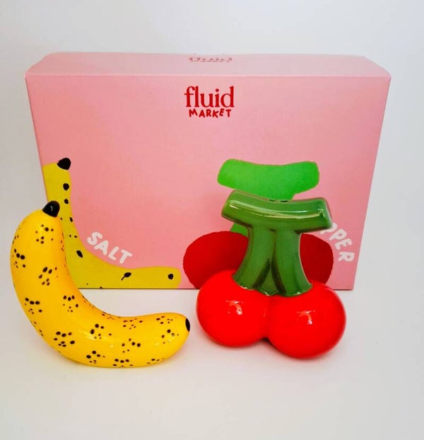 Fluid Market Salz- und Pfefferstreuer Banana und Kirsche