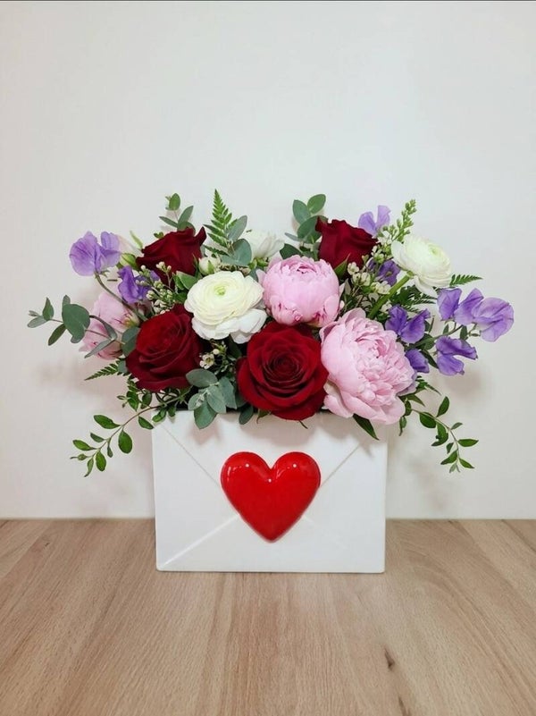 Fluid Market Vase Briefumschlag mit Herz