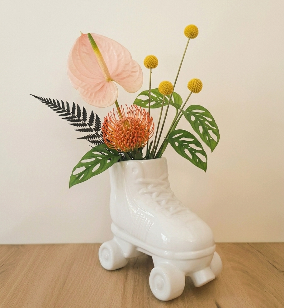 Vase Rollschuh
